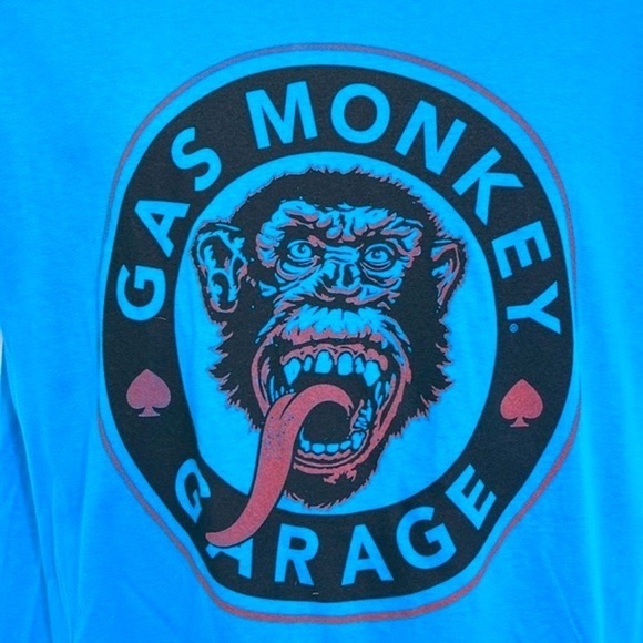 Gas Monkey Garage - Blue Gas Monkey Garage Spade Graphic T Shirt Size Medium - Picture 3 of 9
